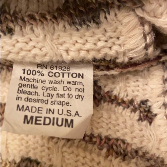 Boxy cardigan sweater cream and beige medium - Picture 10 of 10